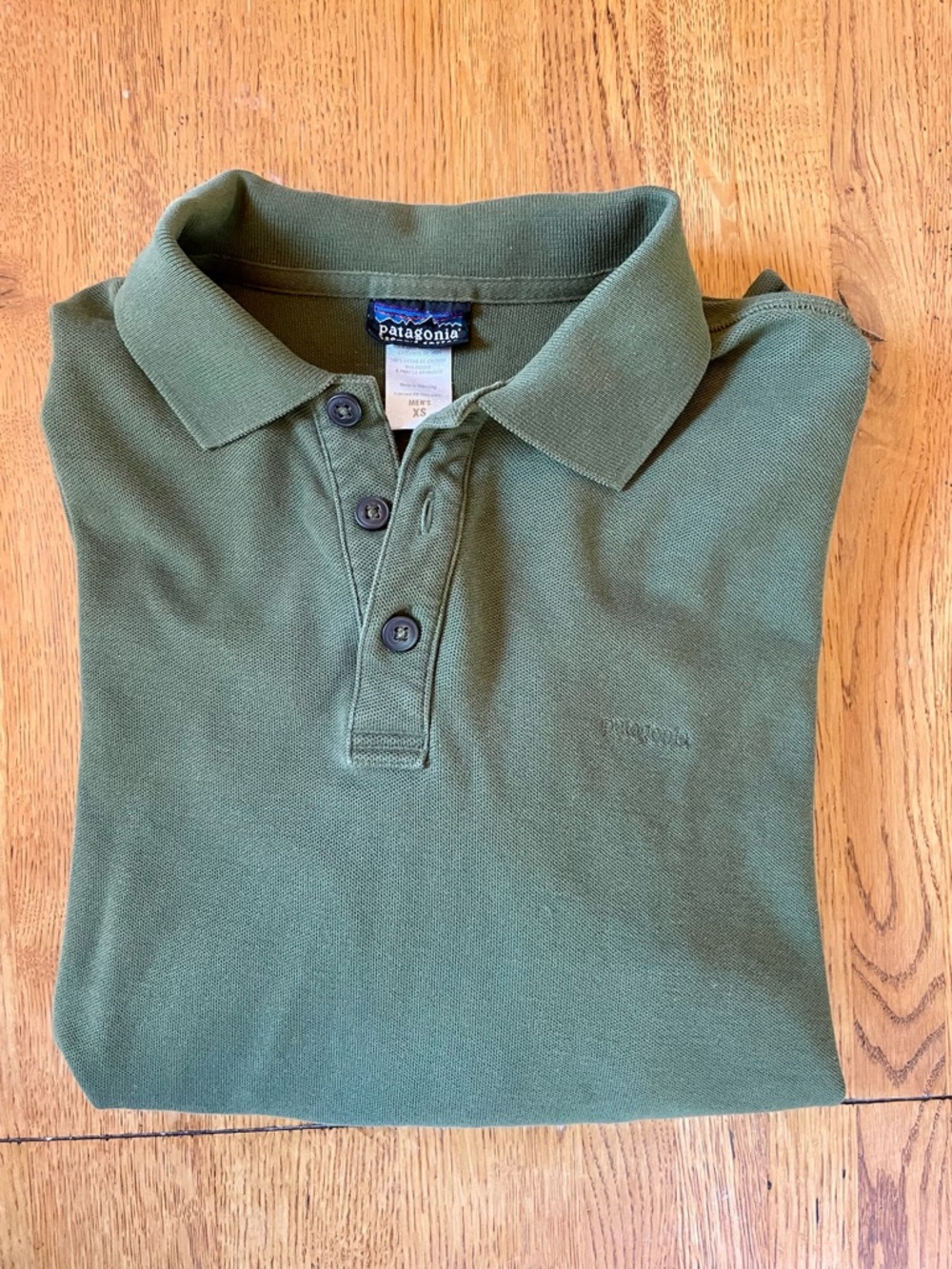 Patagonia Green Pique Polo Shirt Men’s XS